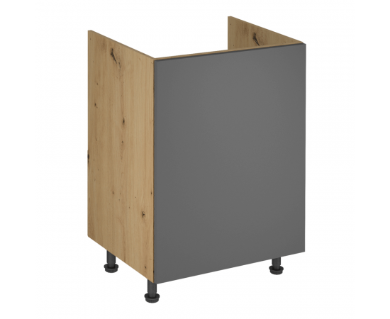 KONDELA Drezová skrinka, dub artisan/sivý mat, univerzálna, LANGEN D60Z