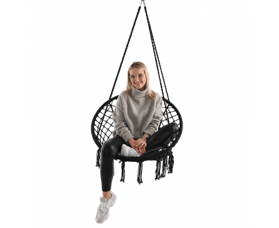 KONDELA Závesné kreslo, čierna, AMADO 2 NEW KONDELA Závesné kreslo, čierna, AMADO 2 NEW