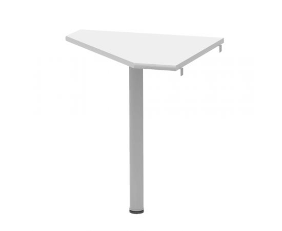 KONDELA Rohový stolík, biela/kov, JOHAN 2 NEW 06