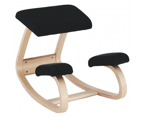 KONDELA Balančná kľakačka, čierna/prírodná, RENAR KONDELA Balančná kľakačka, čierna/prírodná, RENAR