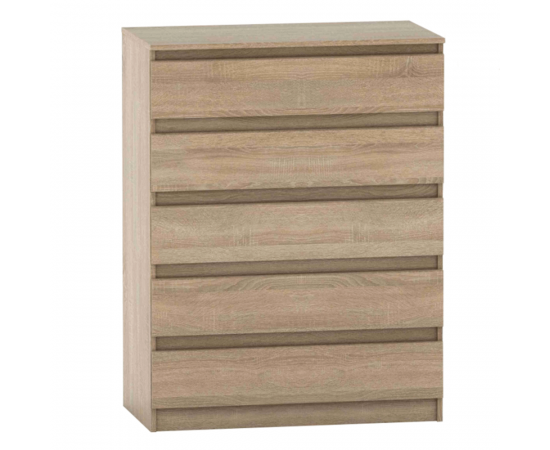 KONDELA 5 šuplíková komoda, dub sonoma, HANY NEW 005