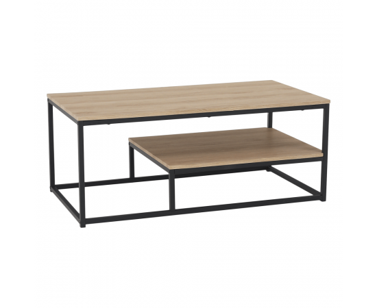 KONDELA Konferenčný stolík, dub svetlý/čierna, LARON KONDELA Konferenčný stolík, dub svetlý/čierna, LARON