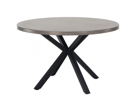 KONDELA Jedálenský stôl, betón/čierna, priemer 120 cm, MEDOR KONDELA Jedálenský stôl, betón/čierna, priemer 120 cm, MEDOR