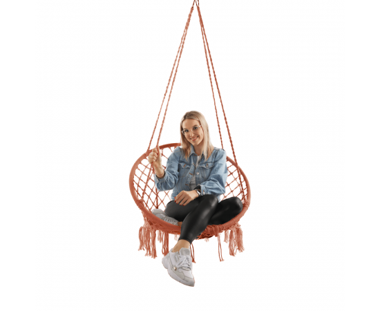 KONDELA Závesné kreslo, béžovohnedá, AMADO 2 NEW KONDELA Závesné kreslo, béžovohnedá, AMADO 2 NEW