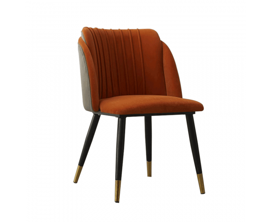 KONDELA Stolička, terakota/sivá Velvet látka, KIRIA KONDELA Stolička, terakota/sivá Velvet látka, KIRIA