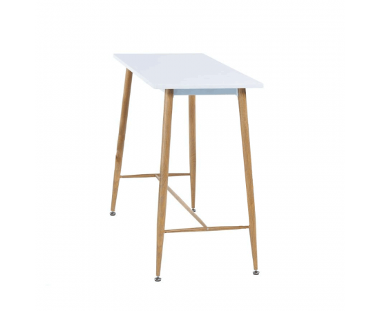 KONDELA Barový stôl, biela/buk, 110x50 cm, DORTON KONDELA Barový stôl, biela/buk, 110x50 cm, DORTON