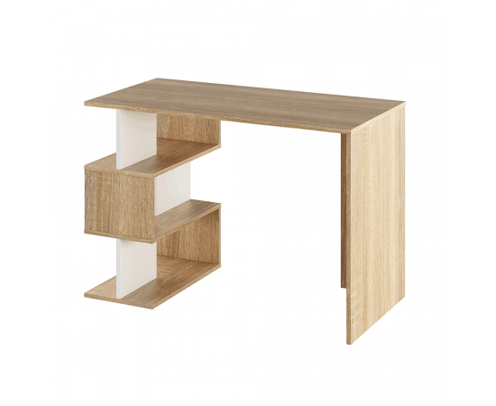 KONDELA PC stôl, dub sonoma/biela ABES KONDELA PC stôl, dub sonoma/biela ABES