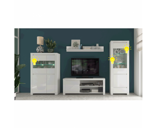KONDELA LED osvetlenie, 4-bodové, biela, LINDY/VILGO/TIFFY