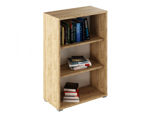 KONDELA Otvorený regál, dub artisan/biela, RIOMA TYP 04