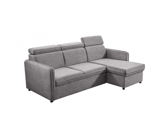 KONDELA Rozkladacia sedacia súprava, svetlosivá, ALECHANDRO B ROH