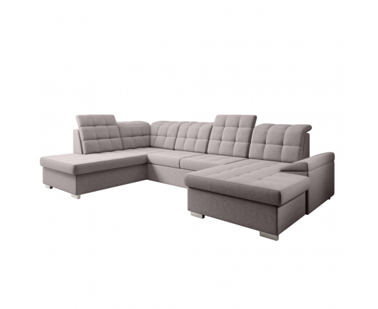 KONDELA Rozkladacia sedacia súprava, sivobéžová Taupe, ľavá, OREO U