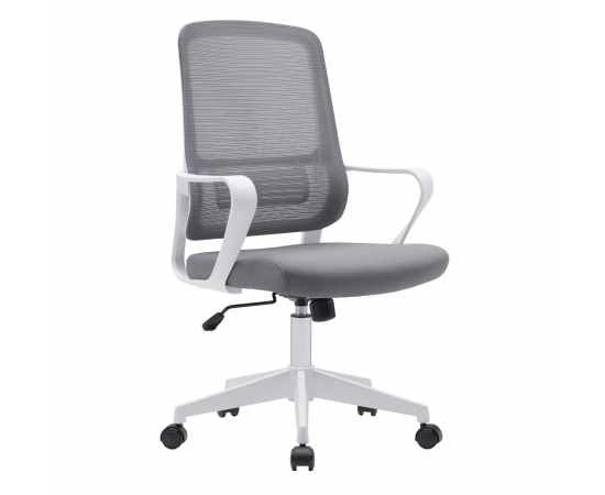 KONDELA Kancelárske kreslo, sivá/biela, SALOMO TYP 1 KONDELA Kancelárske kreslo, sivá/biela, SALOMO TYP 1