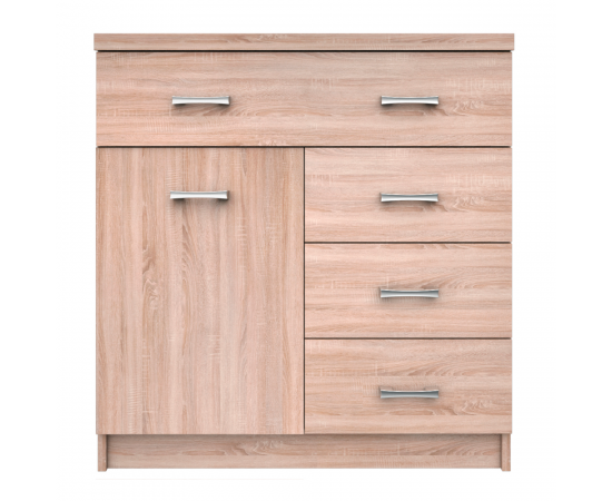 KONDELA Komoda 1D4S, dub sonoma, TOPTY TYP 20