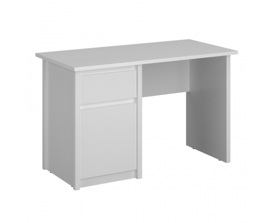 KONDELA PC stôl 1D1S/120, biela, ERODIN
