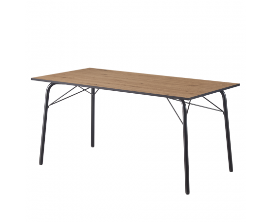 KONDELA Jedálenský stôl, dub artisan/čierna, 160x80x75 cm, NALAK TYP 3 KONDELA Jedálenský stôl, dub artisan/čierna, 160x80x75 cm, NALAK TYP 3