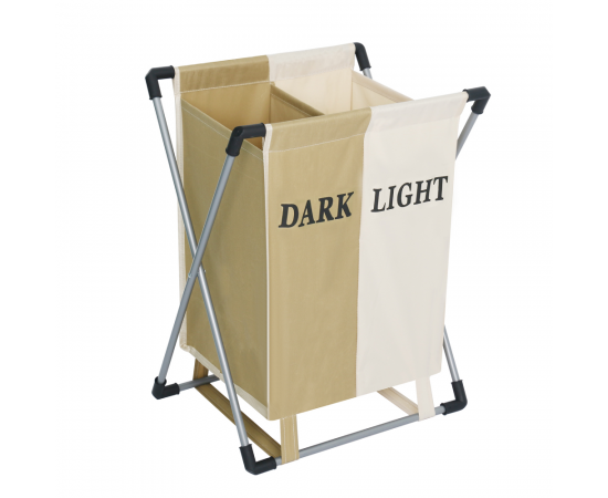 KONDELA Látkový kôš na bielizeň, béžová/hnedá, LAUNDRY NEW TYP 2 KONDELA Látkový kôš na bielizeň, béžová/hnedá, LAUNDRY NEW TYP 2