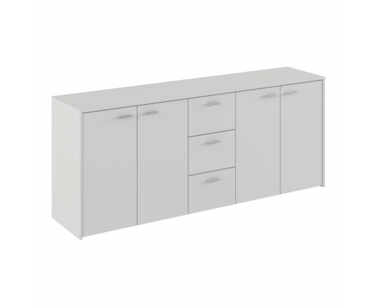 KONDELA Kombinovaná komoda, biela, HUGOS 180