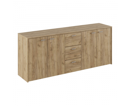 KONDELA Kombinovaná komoda, dub artisan, HUGOS 180