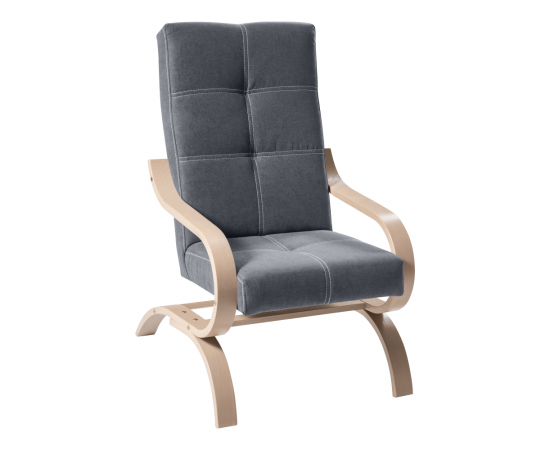 KONDELA Kreslo, sivá/buk, GINY