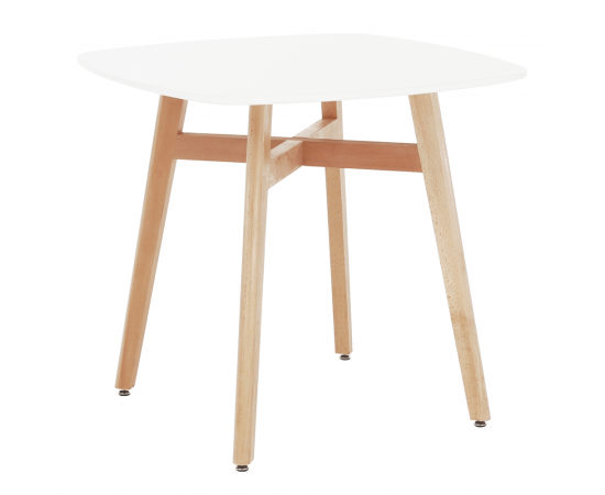 KONDELA Jedálenský stôl, biela/prírodná, 80x80 cm, DEJAN 3 NEW KONDELA Jedálenský stôl, biela/prírodná, 80x80 cm, DEJAN 3 NEW