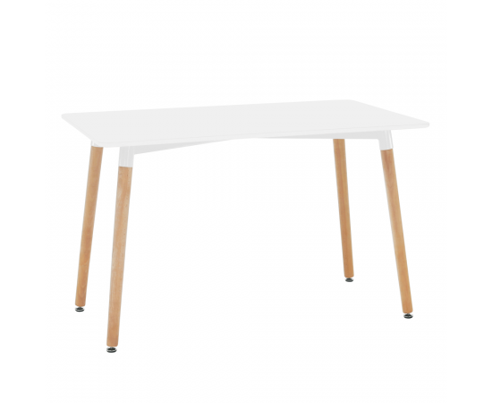 KONDELA Jedálenský stôl, biela/buk, 120x80 cm, DIDIER 5 NEW KONDELA Jedálenský stôl, biela/buk, 120x80 cm, DIDIER 5 NEW