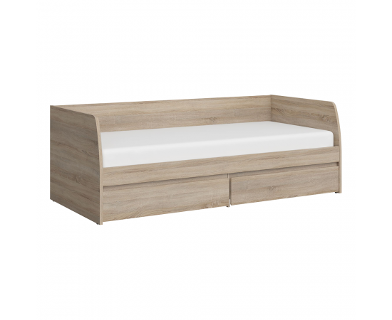 KONDELA Posteľ 2S, 90x200, dub sonoma, NORTY TYP 28