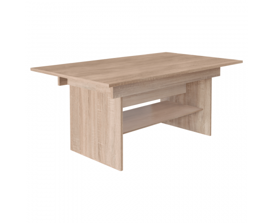 KONDELA Jedálenský/konferenčný rozkladací stôl, dub sonoma, 120/160x70 cm, LAVKO