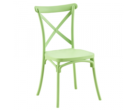KONDELA Stohovateľná stolička, zelená, SAVITA KONDELA Stohovateľná stolička, zelená, SAVITA