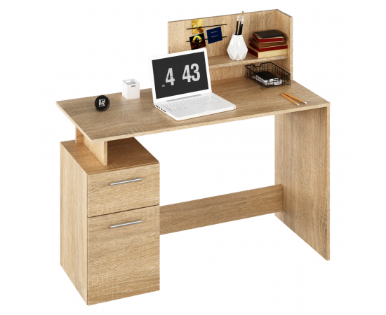 KONDELA PC stôl, dub sonoma, PLATON NEW