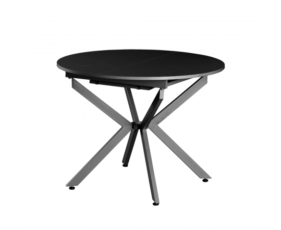 KONDELA Jedálenský rozkladací stôl, čierna, 100x100-140x75 cm, ABERO TYP 1