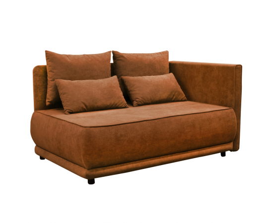 KONDELA Rozkladacia pohovka, terakota, pravá, LIAMI