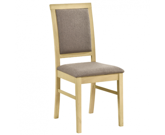 KONDELA Jedálenská stolička, prírodná/tmavohnedá látka, SILVEN KONDELA Jedálenská stolička, prírodná/tmavohnedá látka, SILVEN