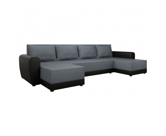 KONDELA Univerzálna sedacia súprava, sivá/čierna, DAKAR NEW U