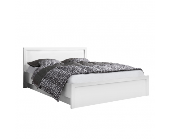 KONDELA Posteľ s úložným priestorom, 140x200, biela, JESI NEW
