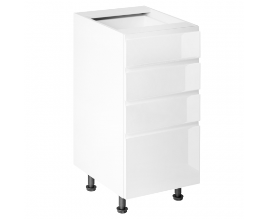 KONDELA Spodná skrinka, biela/biela extra vysoký lesk HG, AURORA D40S4 KONDELA Spodná skrinka, biela/biela extra vysoký lesk HG, AURORA D40S4