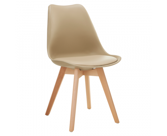 KONDELA Stolička, cappucino/buk, BALI 3 NEW