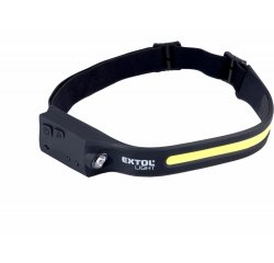 Lampa čelová nabíjateľná 350lm, COB + XPE LED, 1,2Ah Li-pol