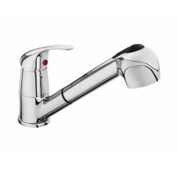 Batéria stojanková drezová s výsuvnou sprchou, rameno 160mm