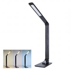 SOLIGHT WO59-B LED STOLNA LAMPICKA STMIEVATELNA, 8W, DISPLAY, ZMENA CHROMATICKOSTI, HLINIK, CIERNA