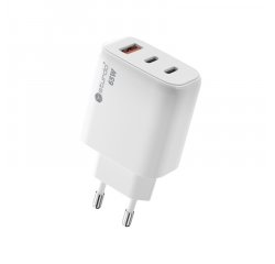 STURDO NSI-0090-STU-GAN65 SIETOVA NABIJACKA GAN 65W 2XPD+QC3.0, BIELA