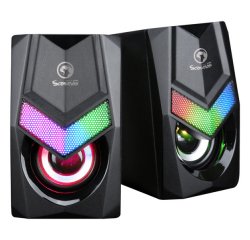 MARVO REPRODUKTORY SG-118, 2.0, 6W, CIERNE, REG. HLASITOSTI, HERNA, 150HZ-20KHZ, RGB