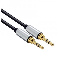 SOLIGHT SSA1102 JACK AUDIO KABEL, JACK 3,5MM KONEKTOR - JACK 3,5MM KONEKTOR, STEREO, BLISTER, 2M
