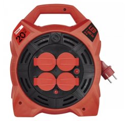 EMOS P08420 VONKAJSI PREDLZ. KABEL NA BUBNE 20 M / 4 ZAS. / GUMA / 230 V / 1,5 MM2 S REFLEKTOROM LED
