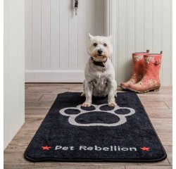 PET REBELLION BARRIER RUGS EXTRA LARGE, BLACK, 57X110CM (PR-569557)