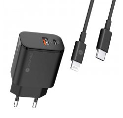 STURDO NSI-0045-STU-LIGHT SIET. NAB. 20W S KAB. MFI LIGHT. 3A, POWER DELIVERY+QUICK CHARGE, CIERNA