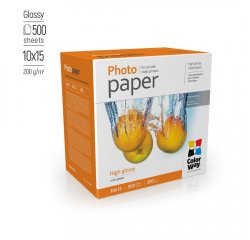 COLORWAY FOTOPAPIER CW VYSOKO LESKLY 200G/M2,500KS,10X15 (PG2005004R)