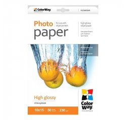 COLORWAY FOTOPAPIER VYSOKO LESKLY 230G/M, 50KS, A4, PG230050A4