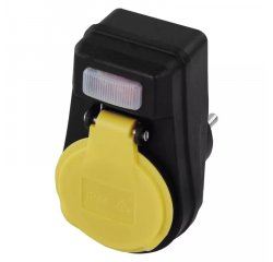 EMOS P00271 ZASUVKA S VYPINACOM, IP44, CIERNA