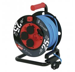 EMOS P08525W WEATHERPROOF NAVIJAK KABLA 25 M/4 ZASUVKY/MODRY/SILIKONOVY/230 V/1,5 MM2