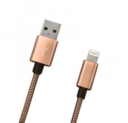 MOBILNET KAB-0098-USB-LIGHT LIGHTNING MEDENY (KOV) 1M DATA KABEL 2A (E)
